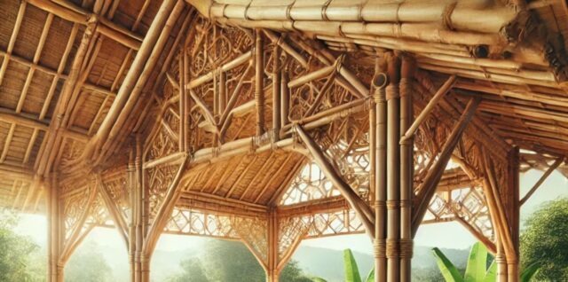 7-Charpente en bambou à Loir-et-Cher