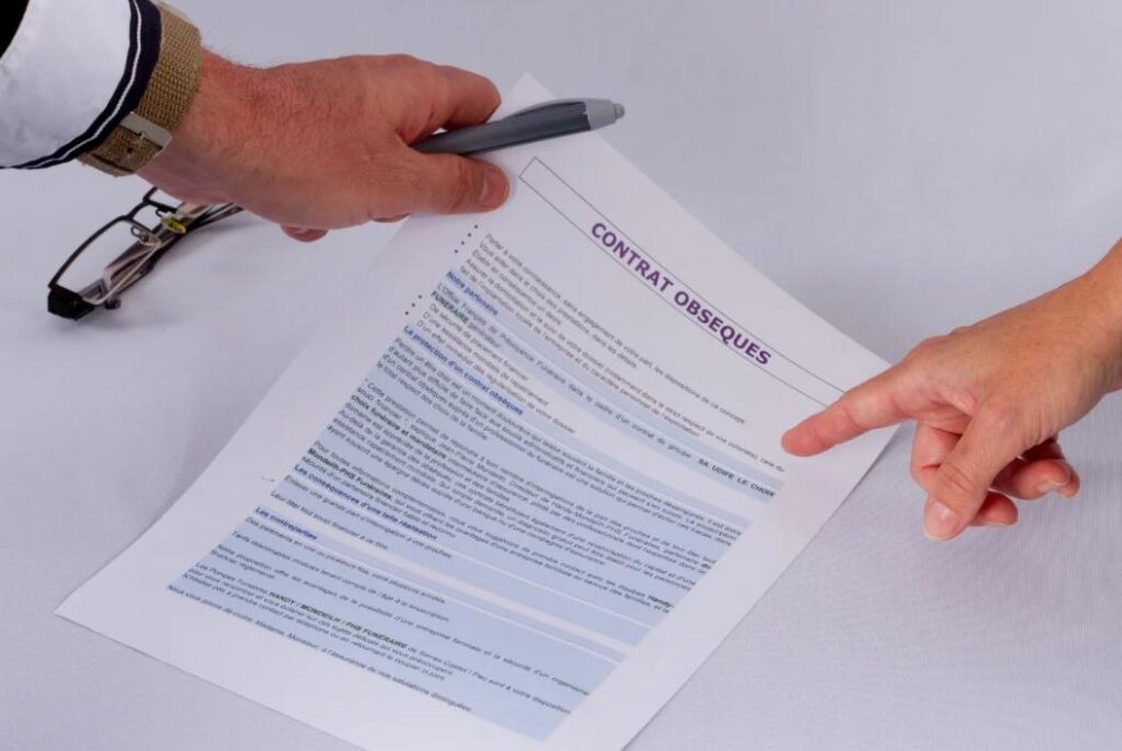 contrat d’obsèques